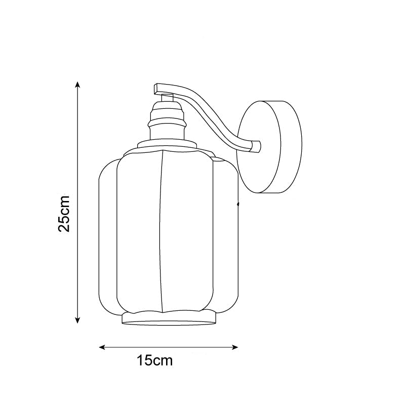 Lámpara de Pared de Bronce con Pantalla de Vidrio, Aplique Pared Ideal para Dormitorios y Comedores, Resistente a la Humedad 4