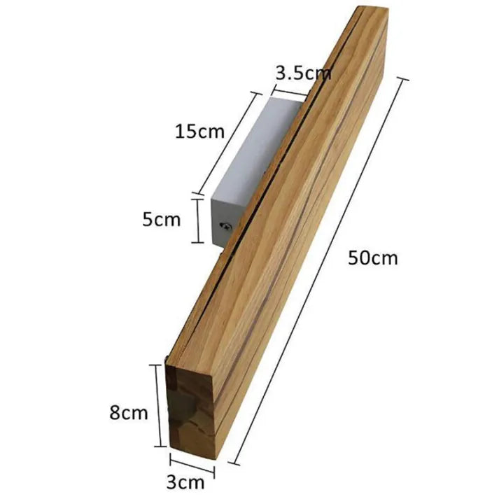 Lámpara de Pared de Madera con Diseño Natural y Luz LED – WoodCrack 7