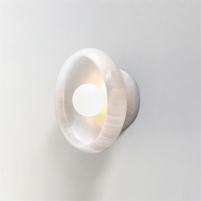 Lámpara de Pared de Mármol con Diseño Moderno y Luz Difusa – Ideal para Interiores Elegantes 0