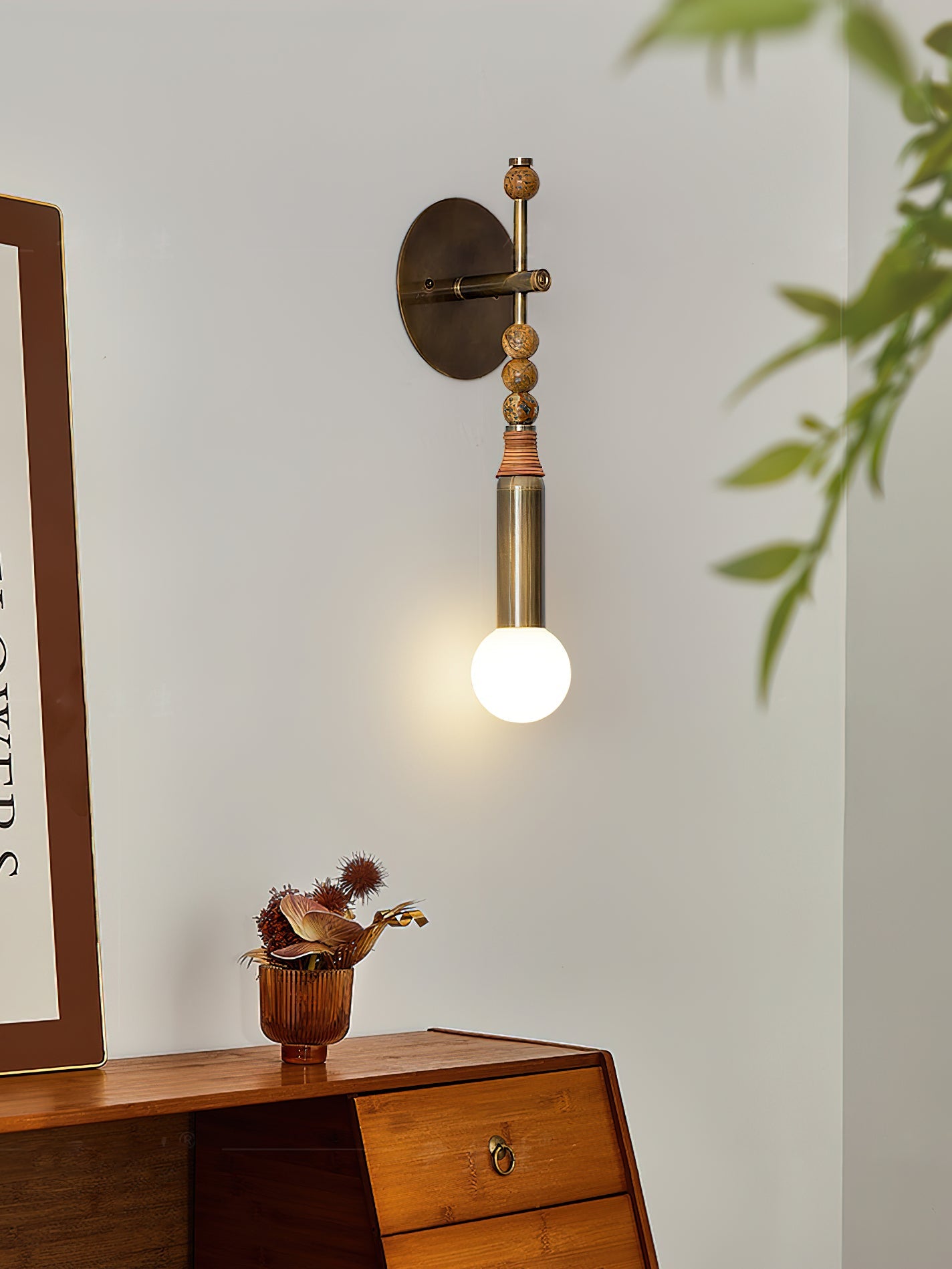 Lámpara de Pared de Mármol y Latón con Diseño Elegante – Personalizable en Tamaño y Color 7
