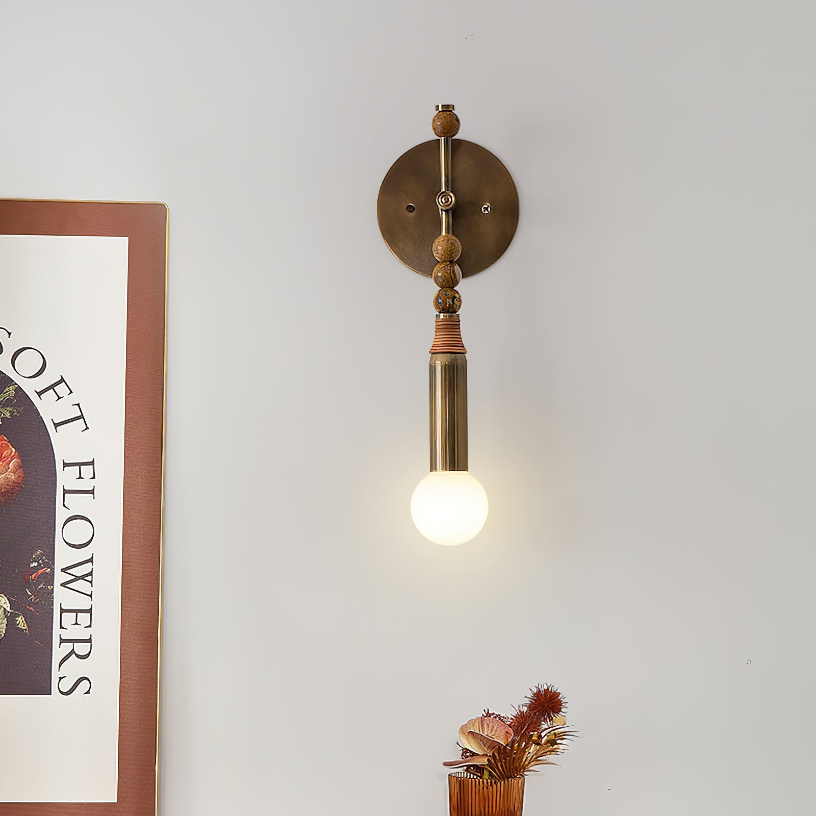 Lámpara de Pared de Mármol y Latón con Diseño Elegante – Personalizable en Tamaño y Color 8