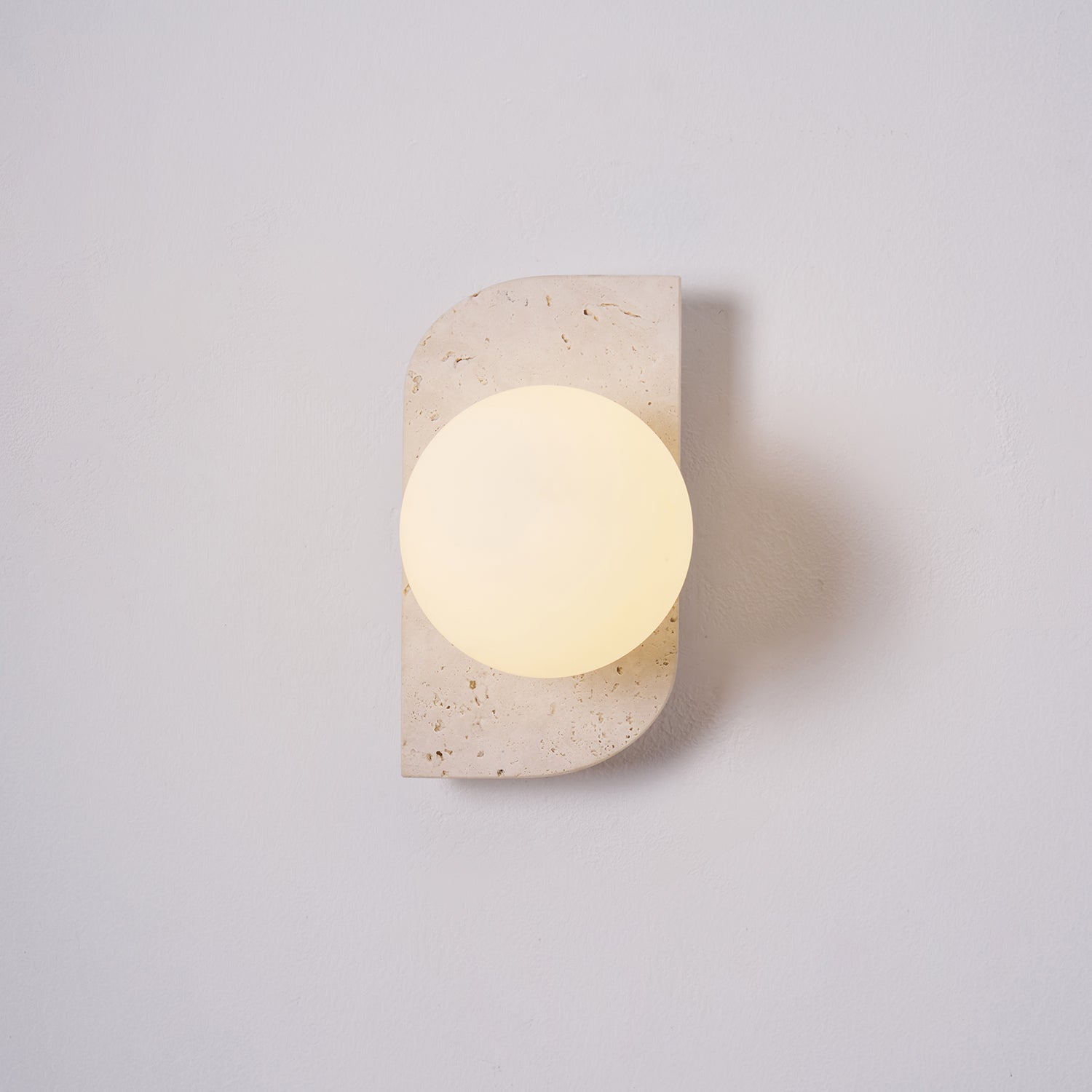 Lámpara de Pared de Travertino Neptune con Diseño Minimalista – Opciones de 1, 2 y 3 Luces 0