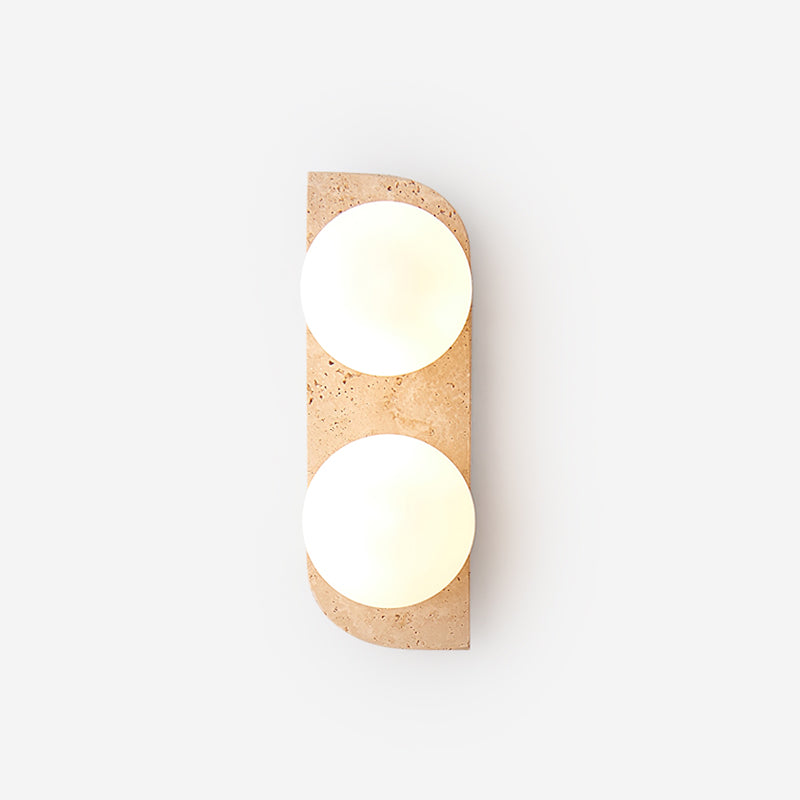 Lámpara de Pared de Travertino Neptune con Diseño Minimalista – Opciones de 1, 2 y 3 Luces 1