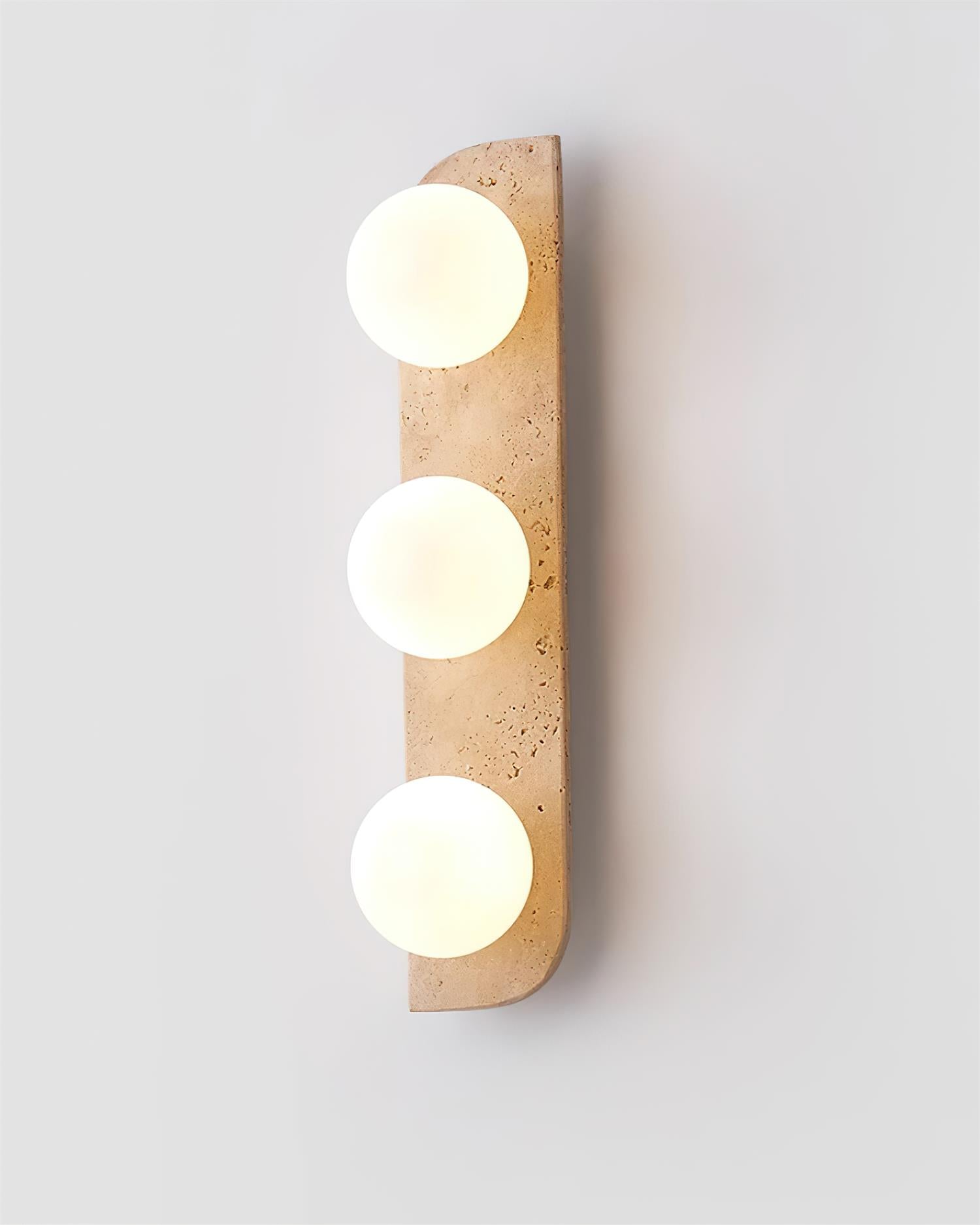 Lámpara de Pared de Travertino Neptune con Diseño Minimalista – Opciones de 1, 2 y 3 Luces 4