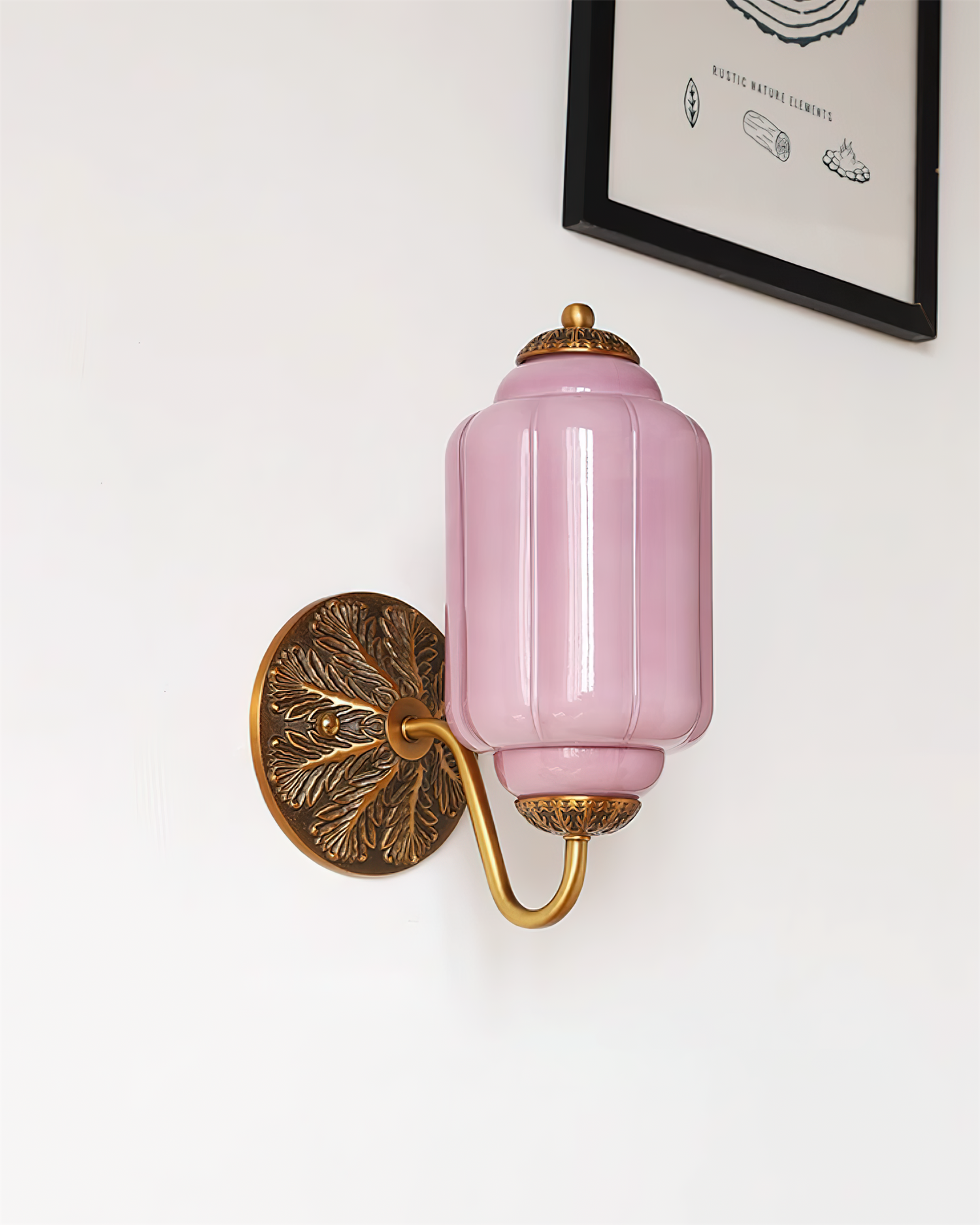 Lámpara de Pared de Vidrio Eloise con Diseño Vintage y Base Esculpida 10