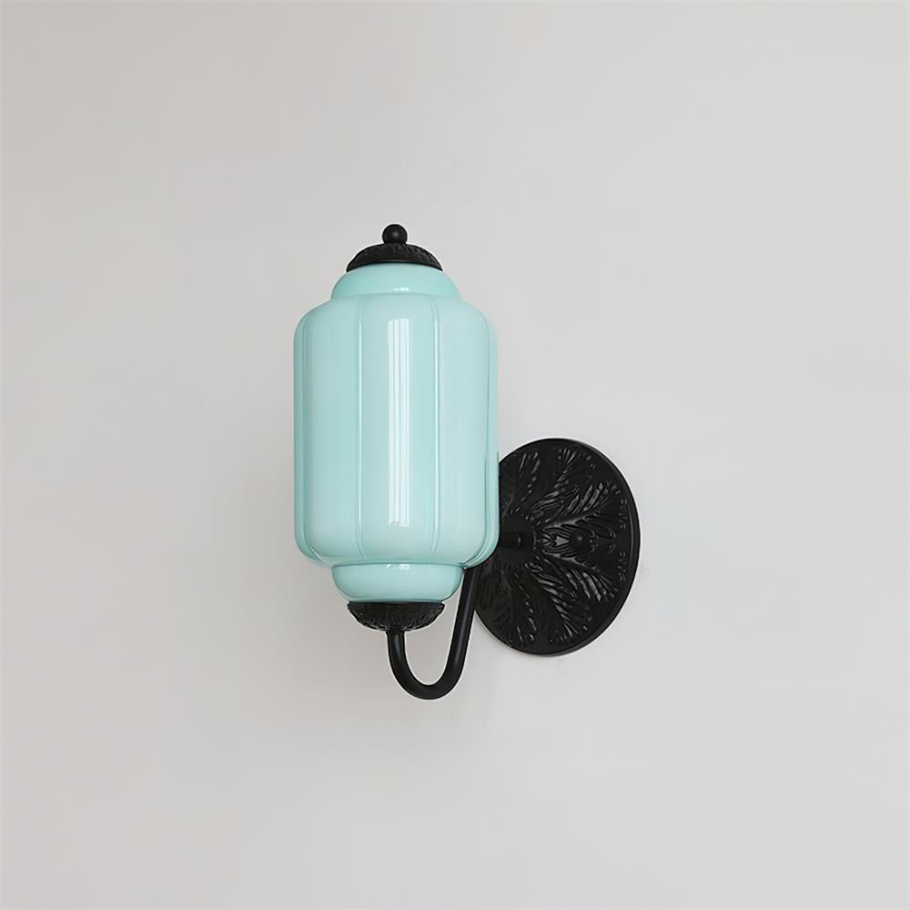 Lámpara de Pared de Vidrio Eloise con Diseño Vintage y Base Esculpida 14