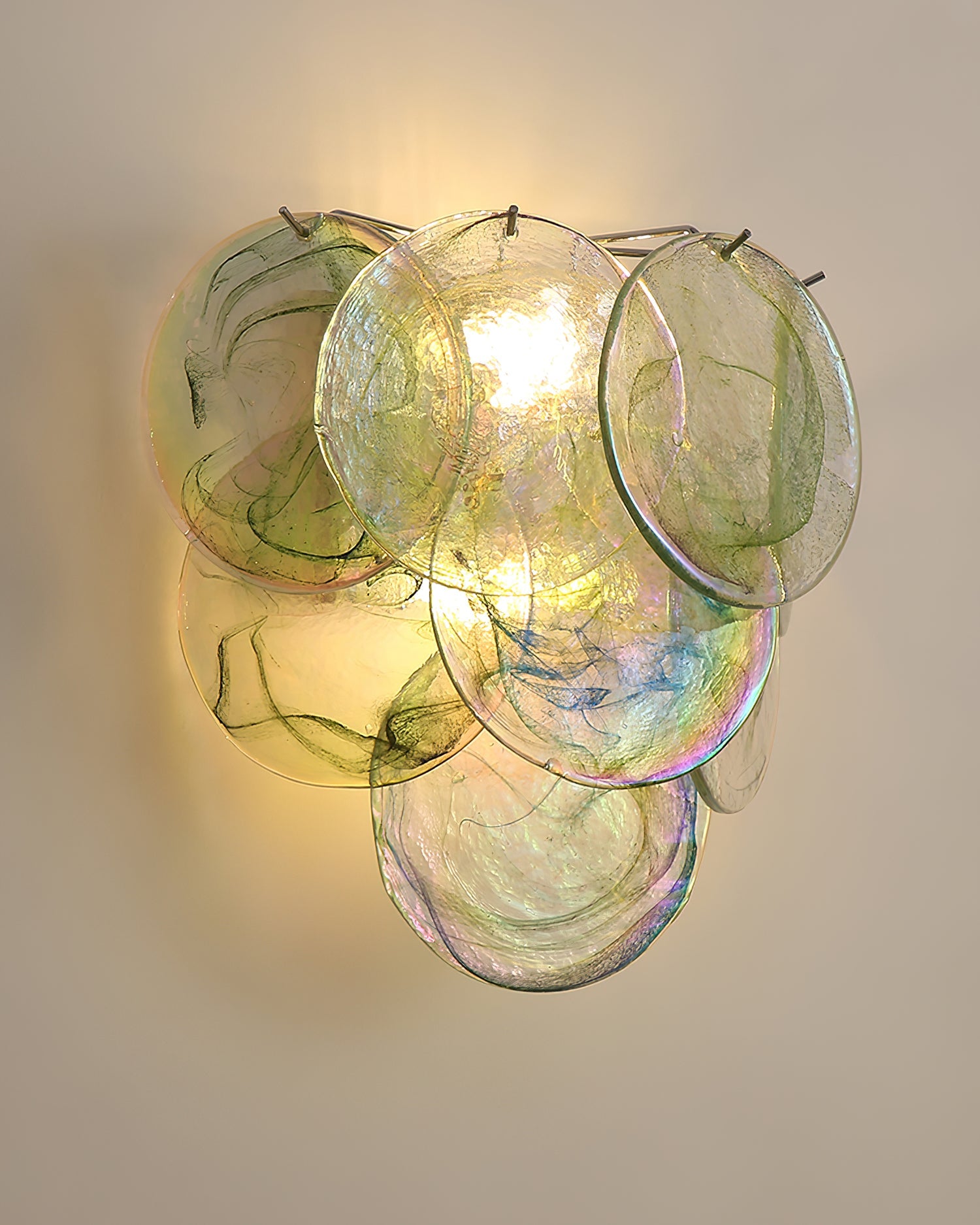 Lámpara de Pared de Vidrio Talia con Diseño Artístico y Luz Ambiental 5