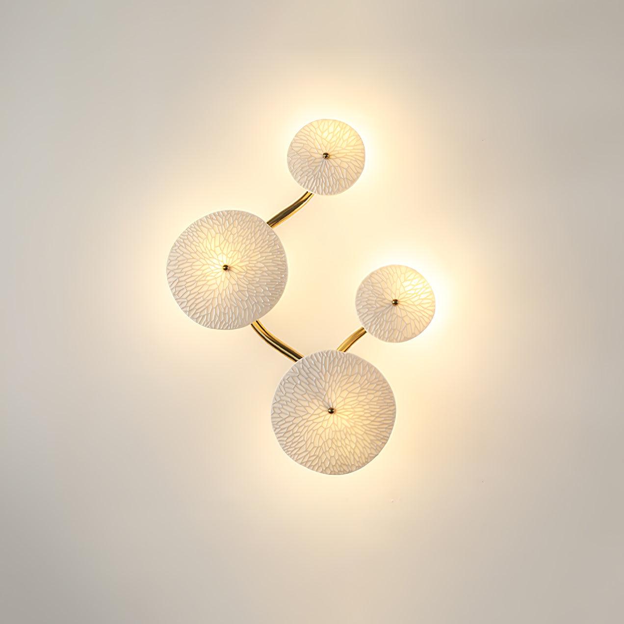 Lámpara de Pared en Forma de Pétalos de Loto – Diseño Cerámico Elegante para Iluminación Interior 10