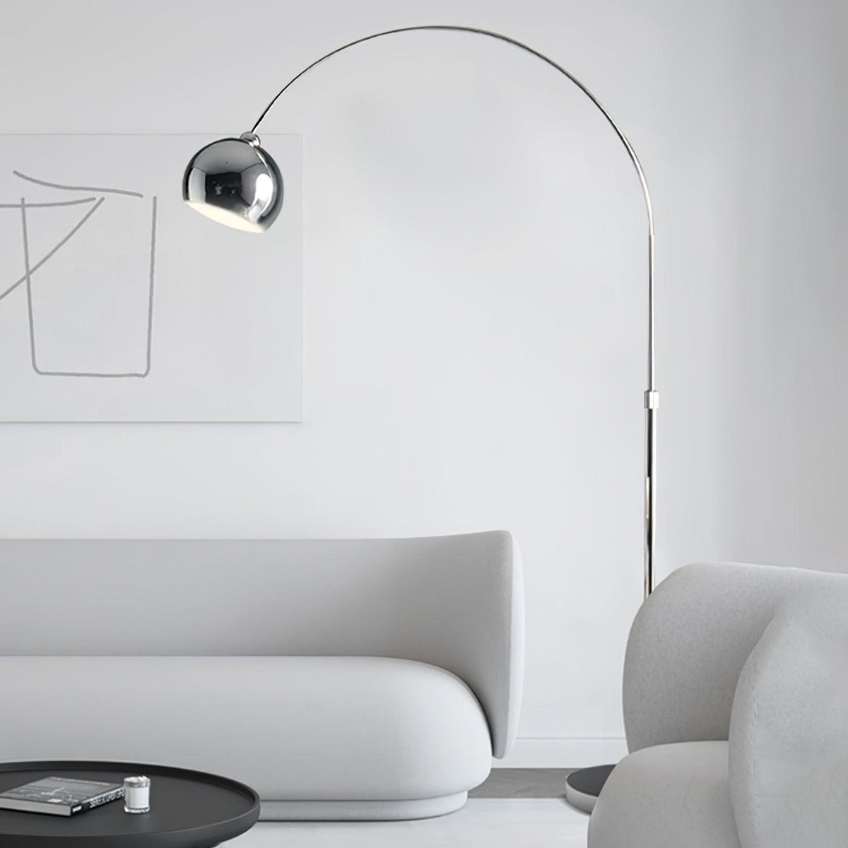 Coriv - Lámpara de Pie Ajustable de Metal con Cabezal Móvil – Modernas para Salón y Decoración Interior