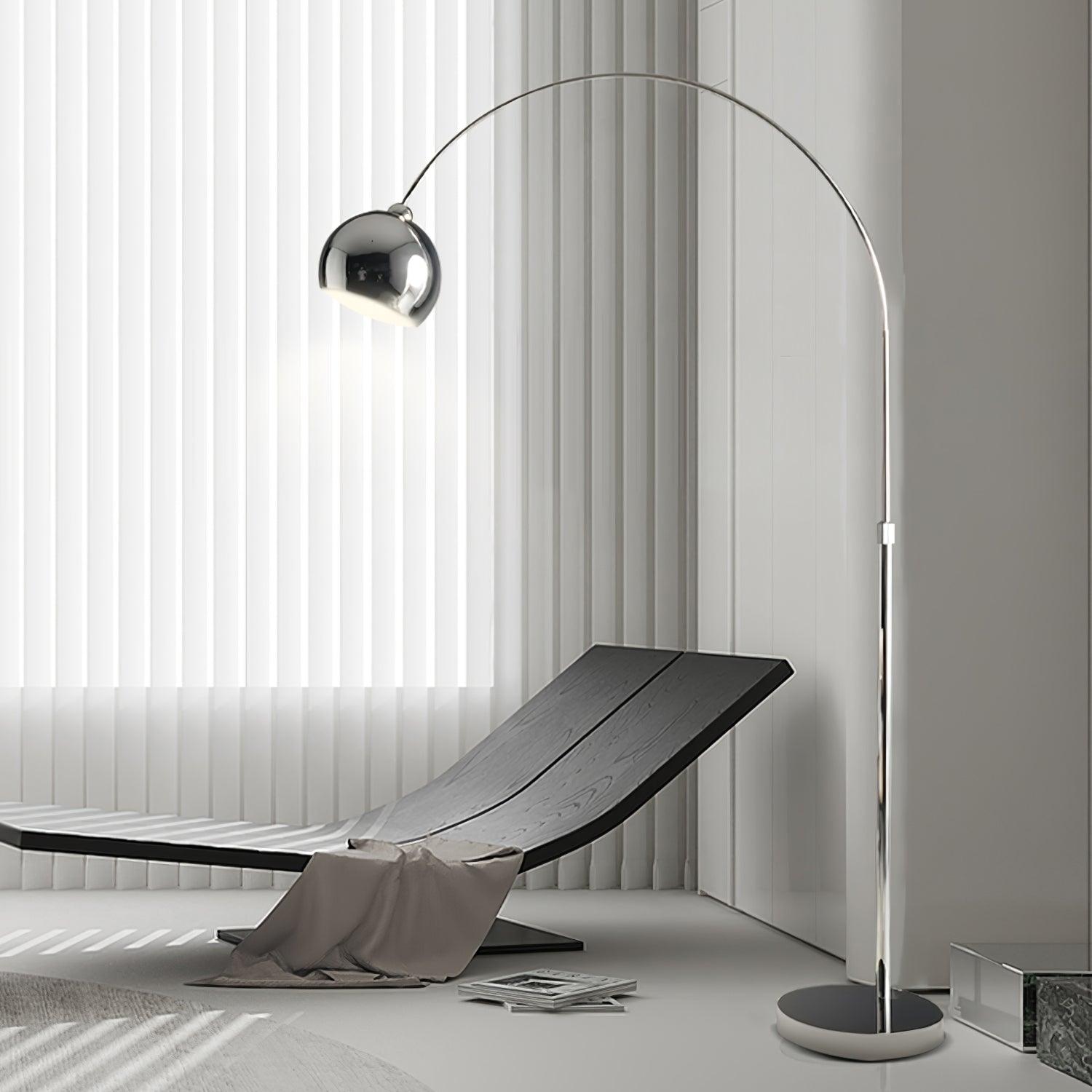Lámpara de Pie Ajustable de Metal Cromado con Cabezal Móvil – Lamparas de Pie Modernas para Salón y Decoración Interior 3