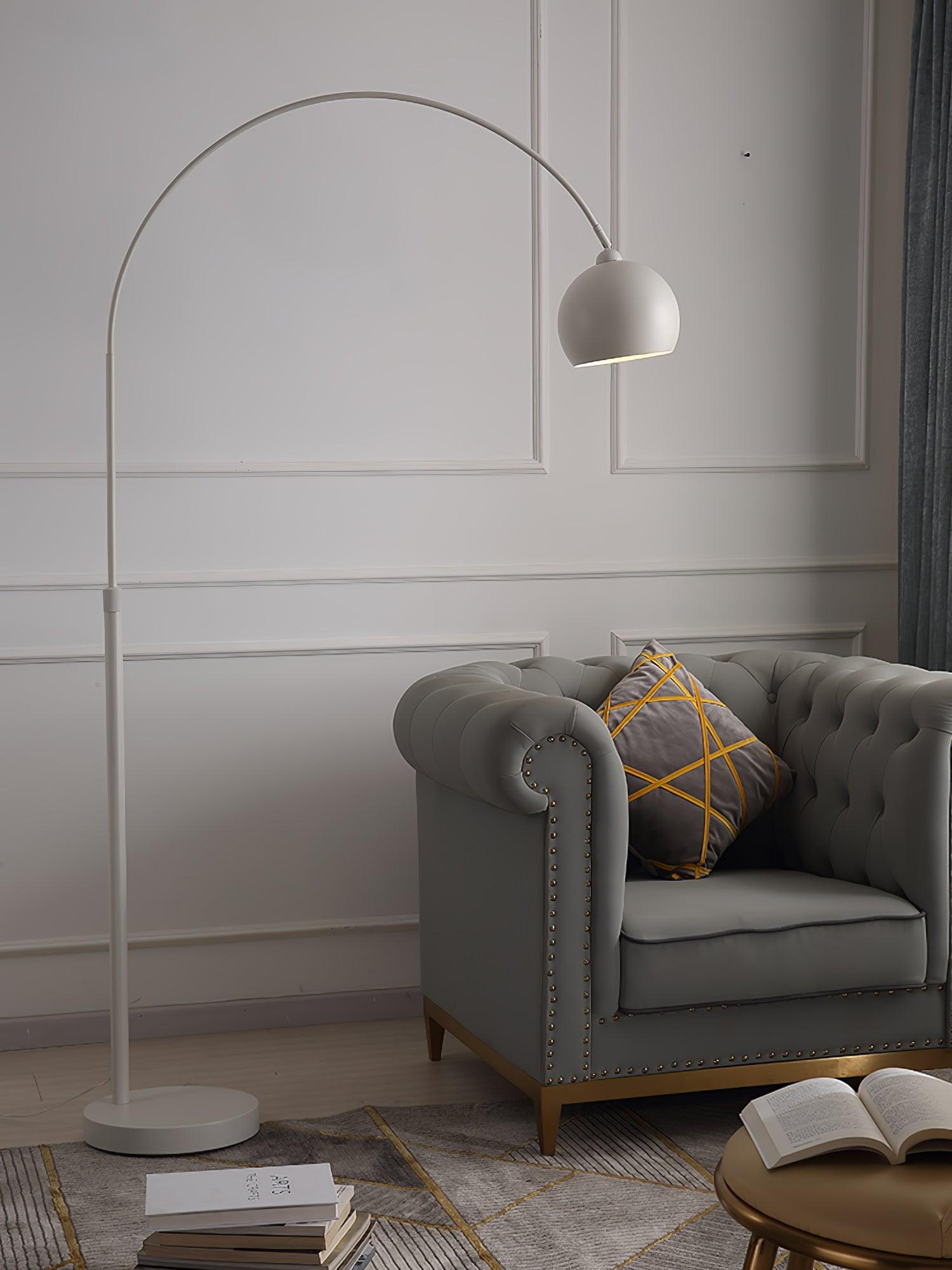 Lámpara de Pie Ajustable de Metal Cromado con Cabezal Móvil – Lamparas de Pie Modernas para Salón y Decoración Interior 4