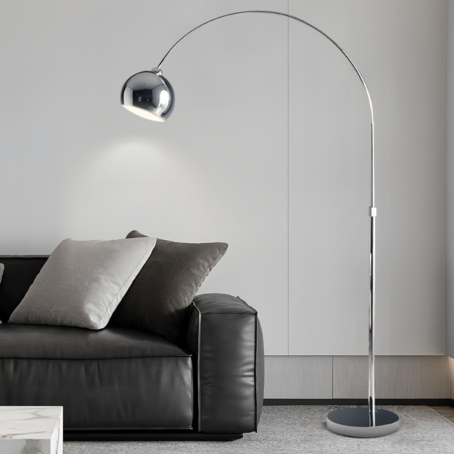 Lámpara de Pie Ajustable de Metal Cromado con Cabezal Móvil – Lamparas de Pie Modernas para Salón y Decoración Interior 5
