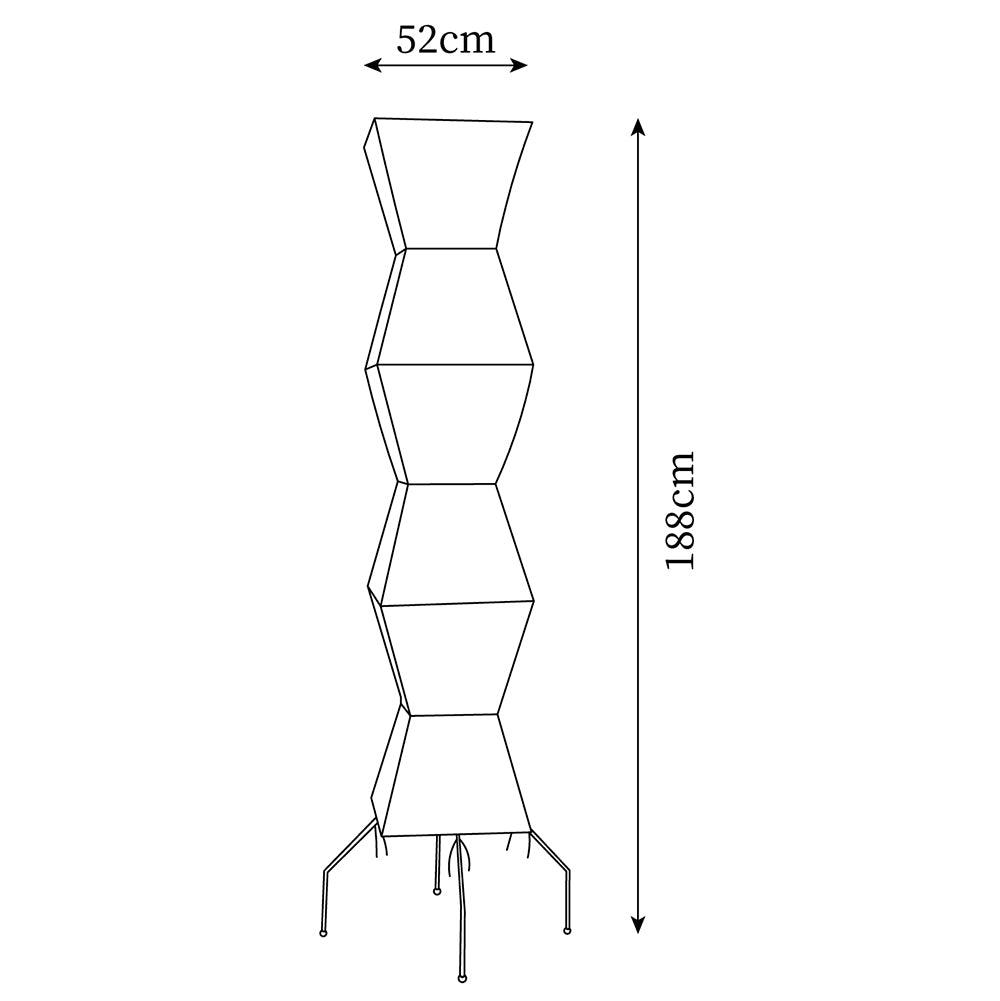 Lámpara de Pie Akari UF4-L9 de Papel Washi y Madera – Diseño Minimalista Japonés 5