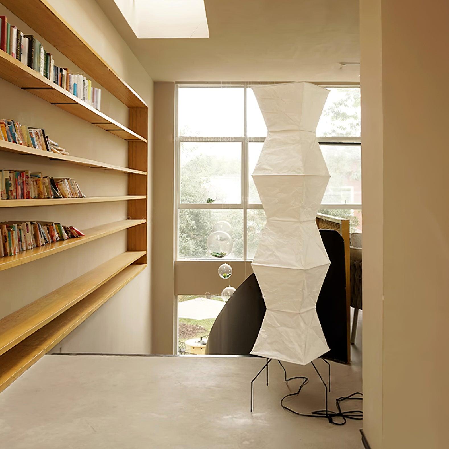 Lámpara de Pie Akari UF4-L9 de Papel Washi y Madera – Diseño Minimalista Japonés 8
