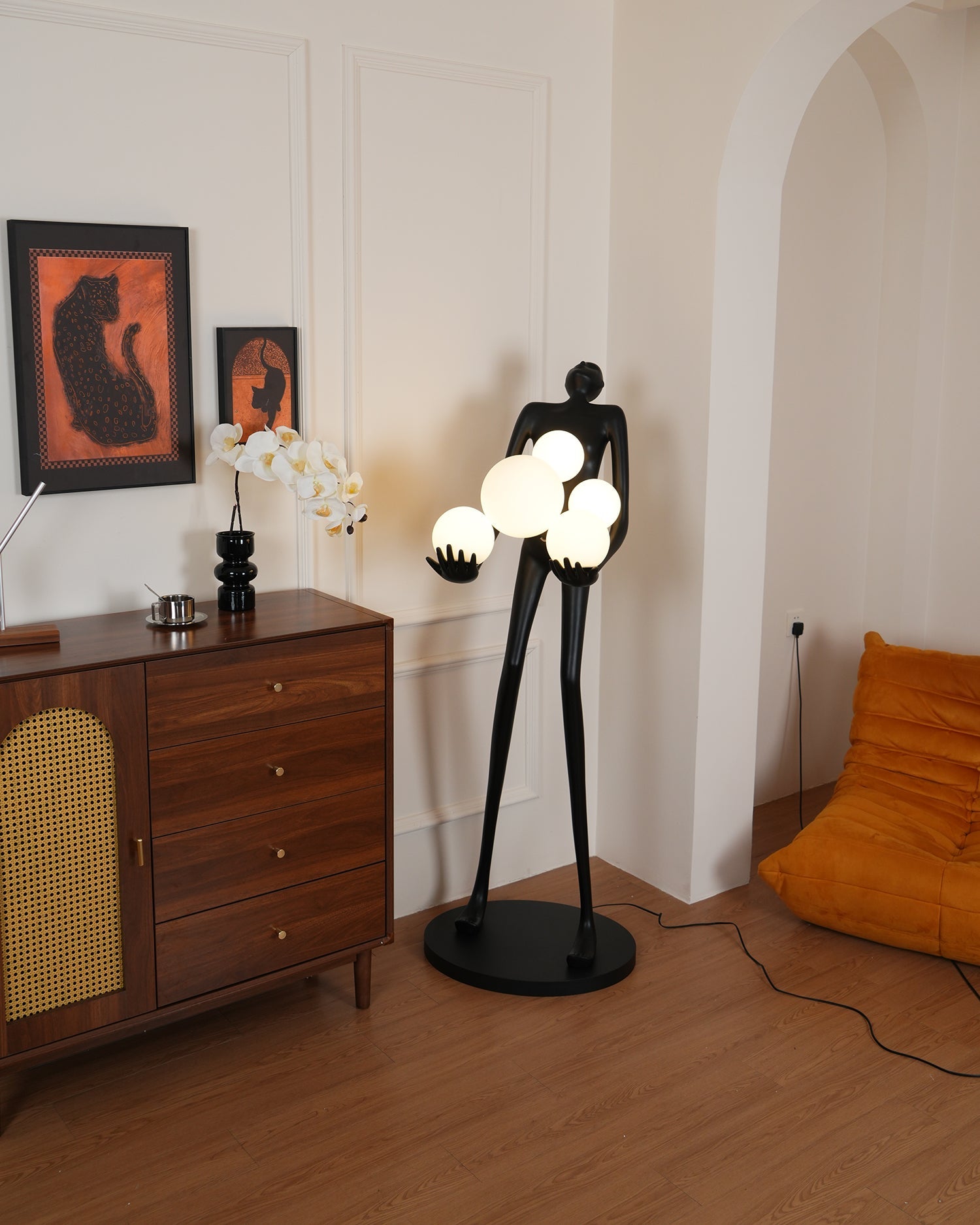 Lámpara de Pie Artística con Diseño Elegante y Luz Cálida – Disponible en Varios Tamaños y Colores 8