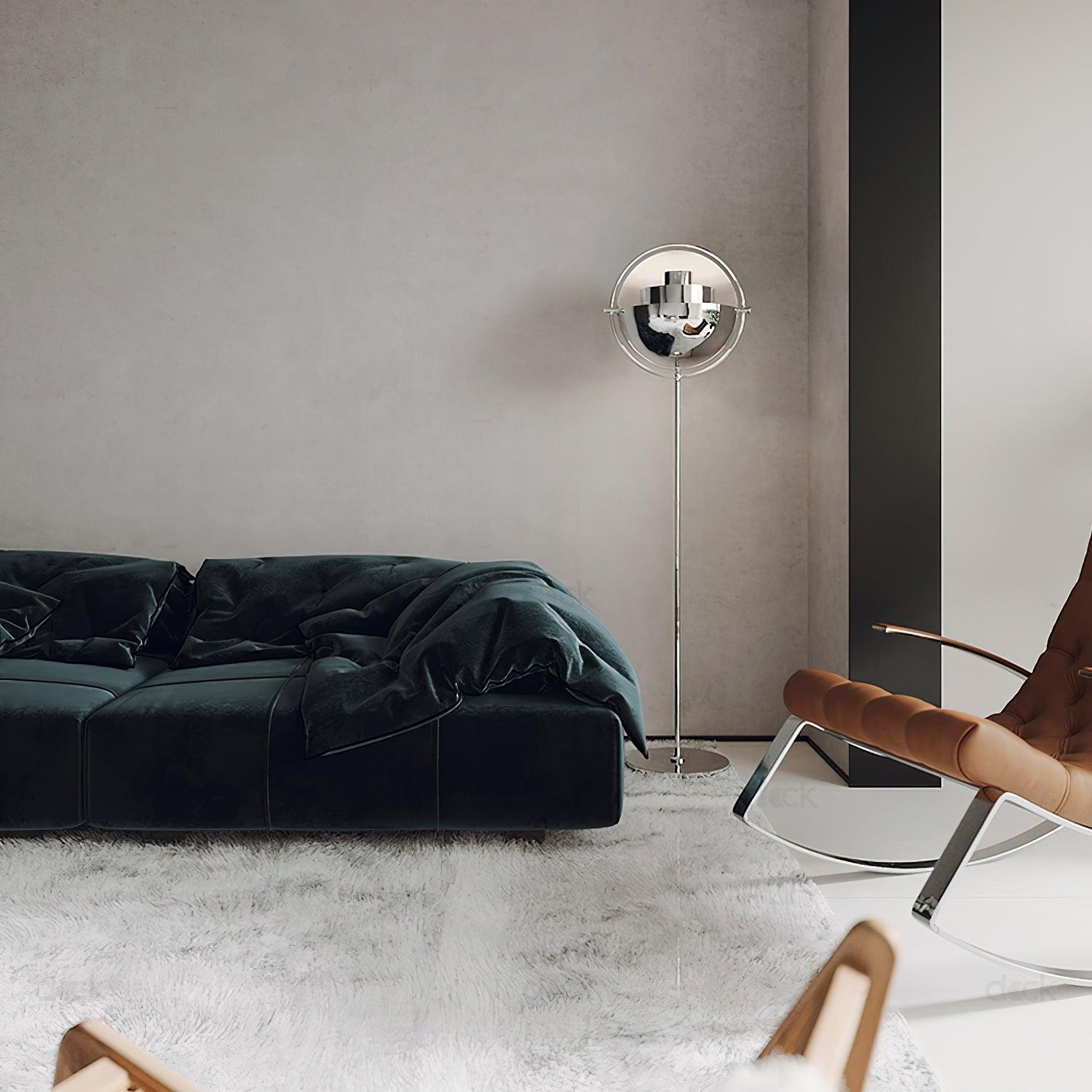 Lámpara de Pie Elvira de Diseño Minimalista en Metal con Acabado Dorado y Luz Suave 4