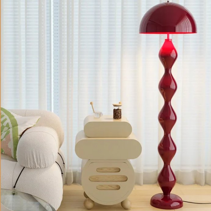 Lámpara de Pie Escandinava Moderna con Diseño Minimalista y Luz LED 7