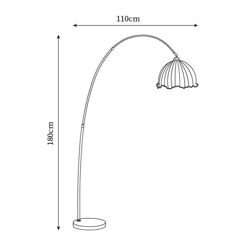 Lámpara de Pie Kimala con Pantalla de Tela y Base de Metal – Diseño Escultural y Elegante 4