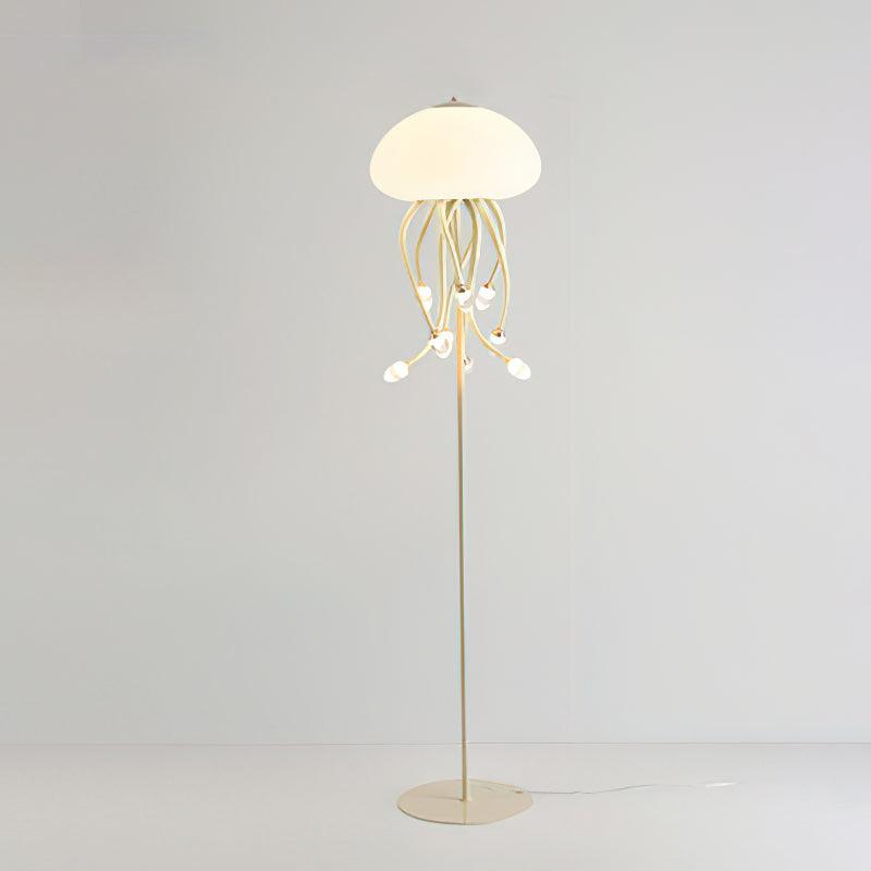 Lámpara de Pie LED Medusa con Diseño Translucido, Ideal para Salones y Espacios Amplios, Luz Cálida y Neutra 9