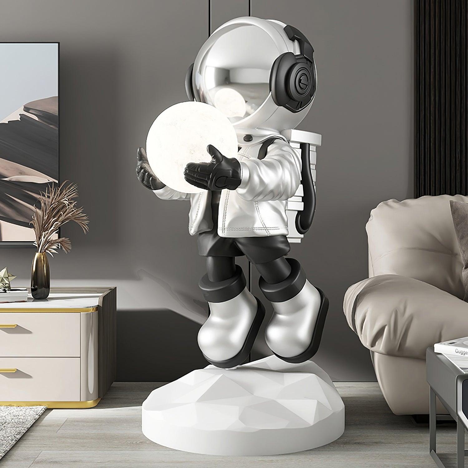 Lámpara de Pie LED Moderna Astronauta con Luz Cambiante para Salón y Decoración Intergaláctica - Resina 80 cm 0