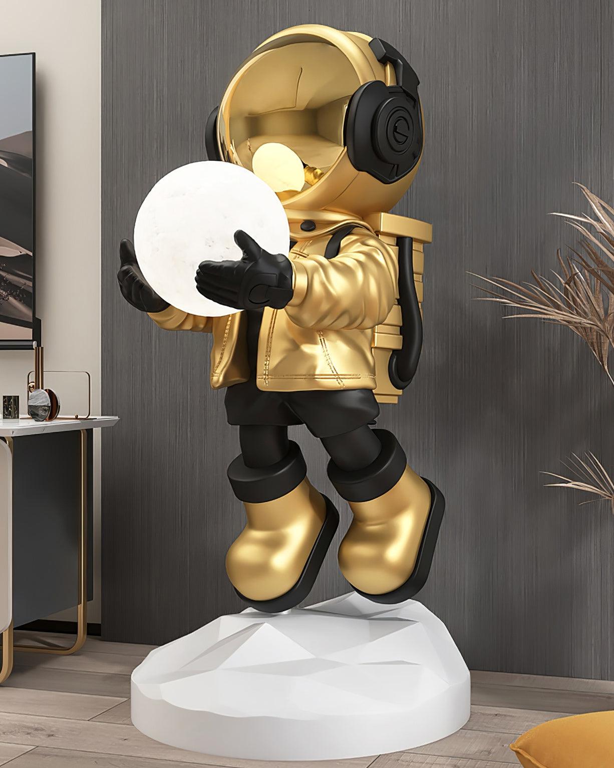 Lámpara de Pie LED Moderna Astronauta con Luz Cambiante para Salón y Decoración Intergaláctica - Resina 80 cm 3