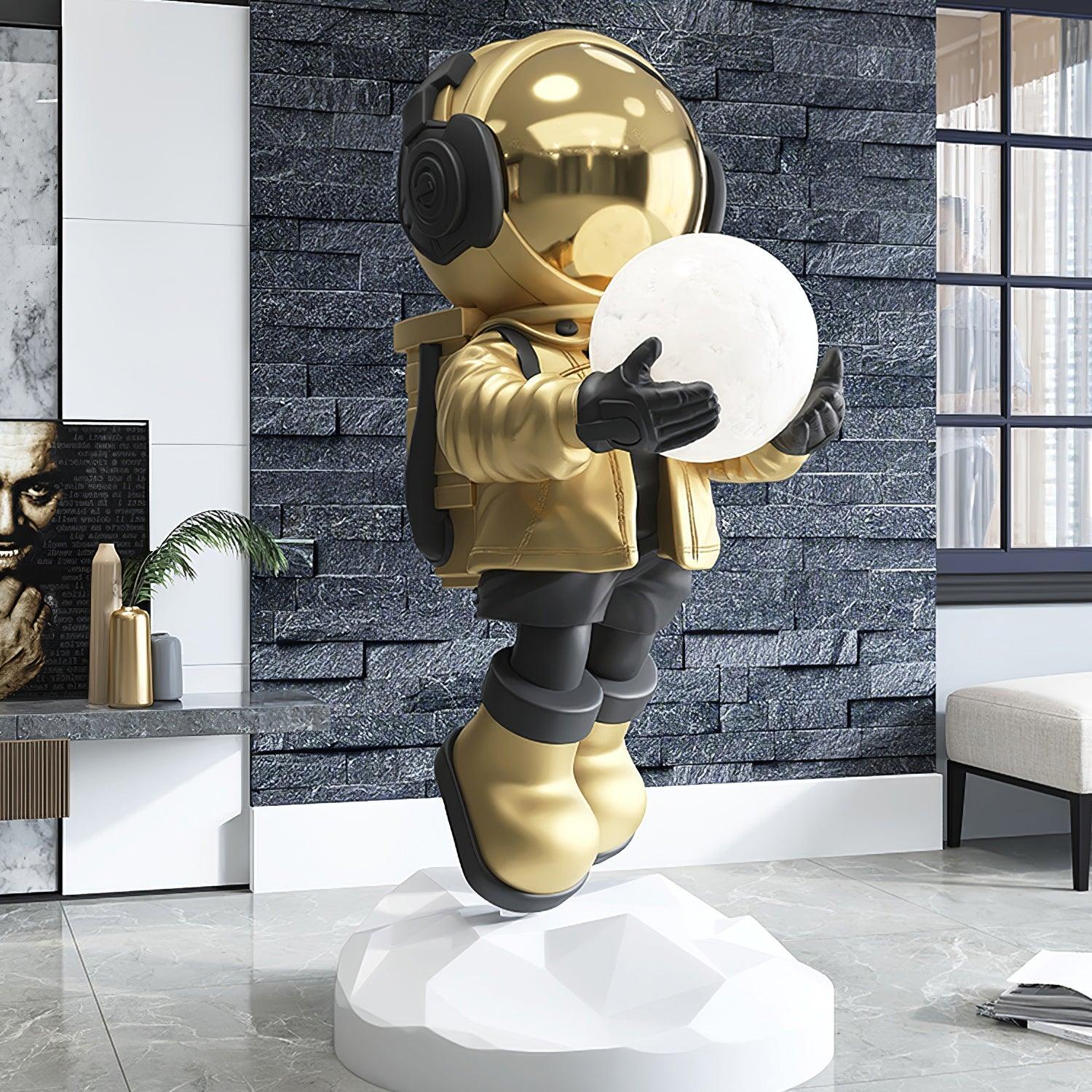 Lámpara de Pie LED Moderna Astronauta con Luz Cambiante para Salón y Decoración Intergaláctica - Resina 80 cm 4