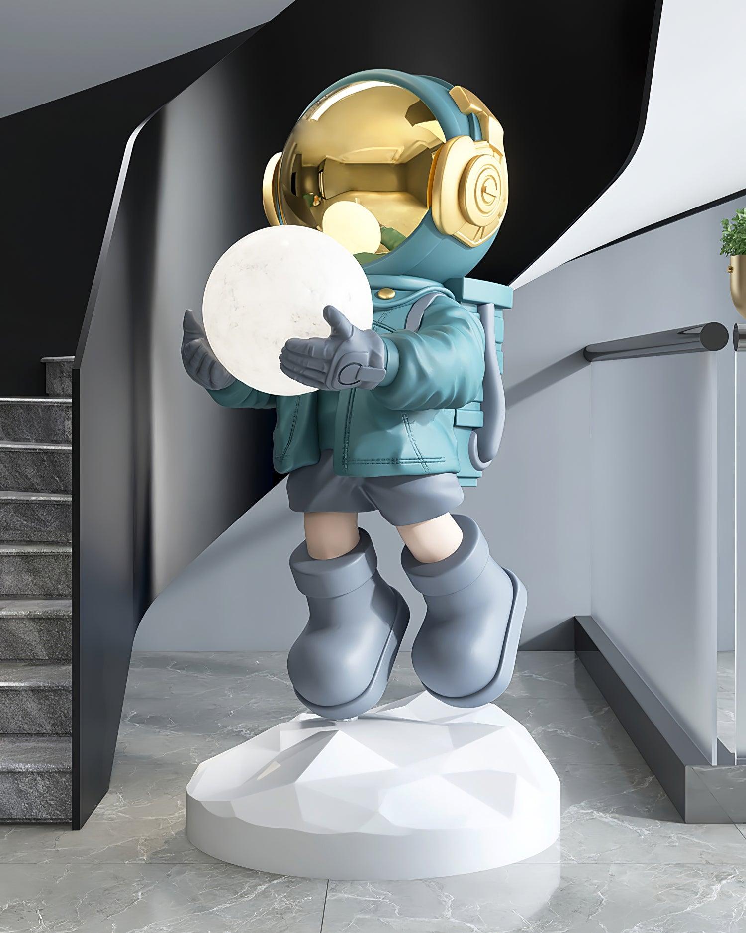 Lámpara de Pie LED Moderna Astronauta con Luz Cambiante para Salón y Decoración Intergaláctica - Resina 80 cm 6