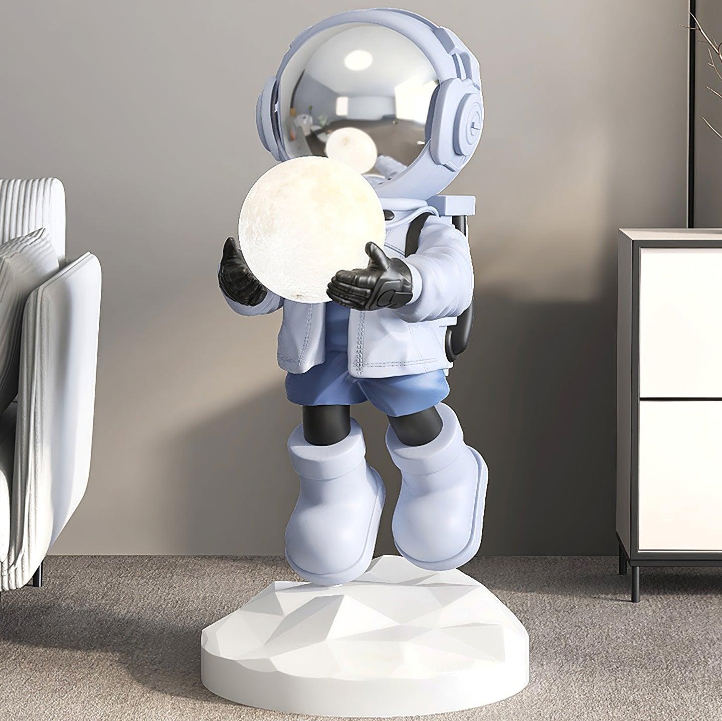 Lámpara de Pie LED Moderna Astronauta con Luz Cambiante para Salón y Decoración Intergaláctica - Resina 80 cm 7