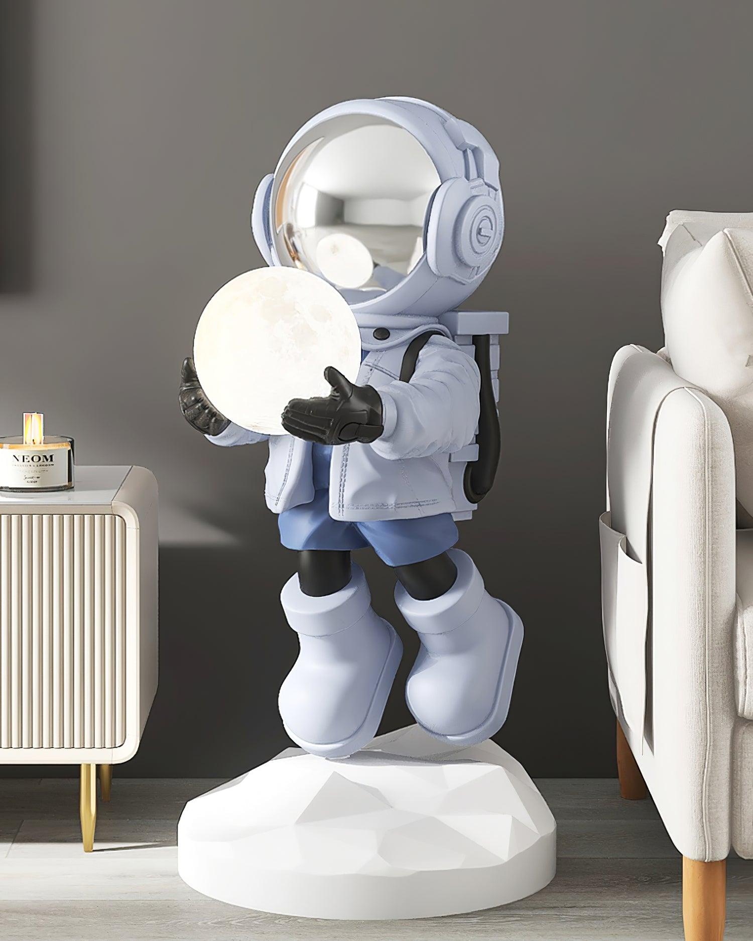 Lámpara de Pie LED Moderna Astronauta con Luz Cambiante para Salón y Decoración Intergaláctica - Resina 80 cm 8