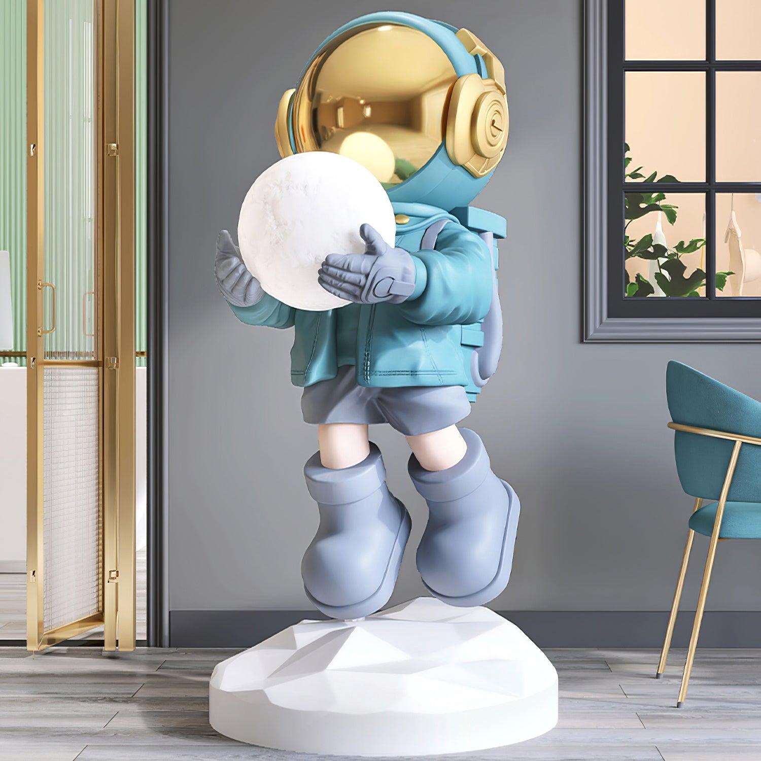 Lámpara de Pie LED Moderna Astronauta con Luz Cambiante para Salón y Decoración Intergaláctica - Resina 80 cm 9