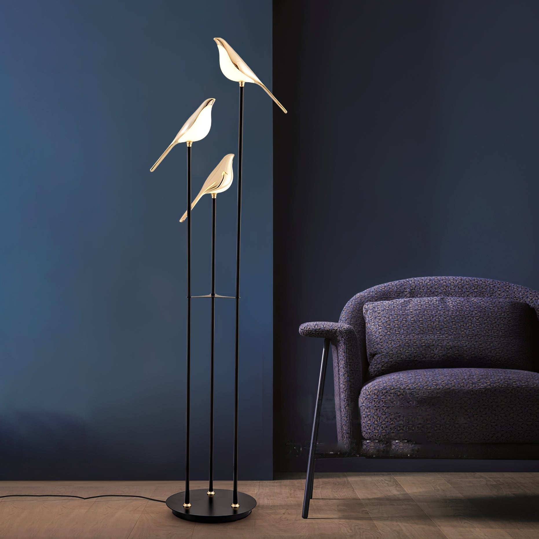 Lámpara de Pie Magpie Perch con Diseño Elegante y Moderno – Luz LED Integrada 2