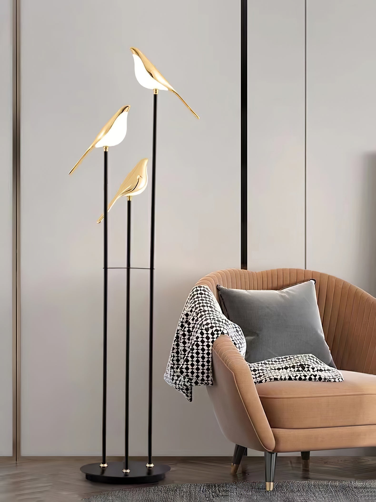 Lámpara de Pie Magpie Perch con Diseño Elegante y Moderno – Luz LED Integrada 6
