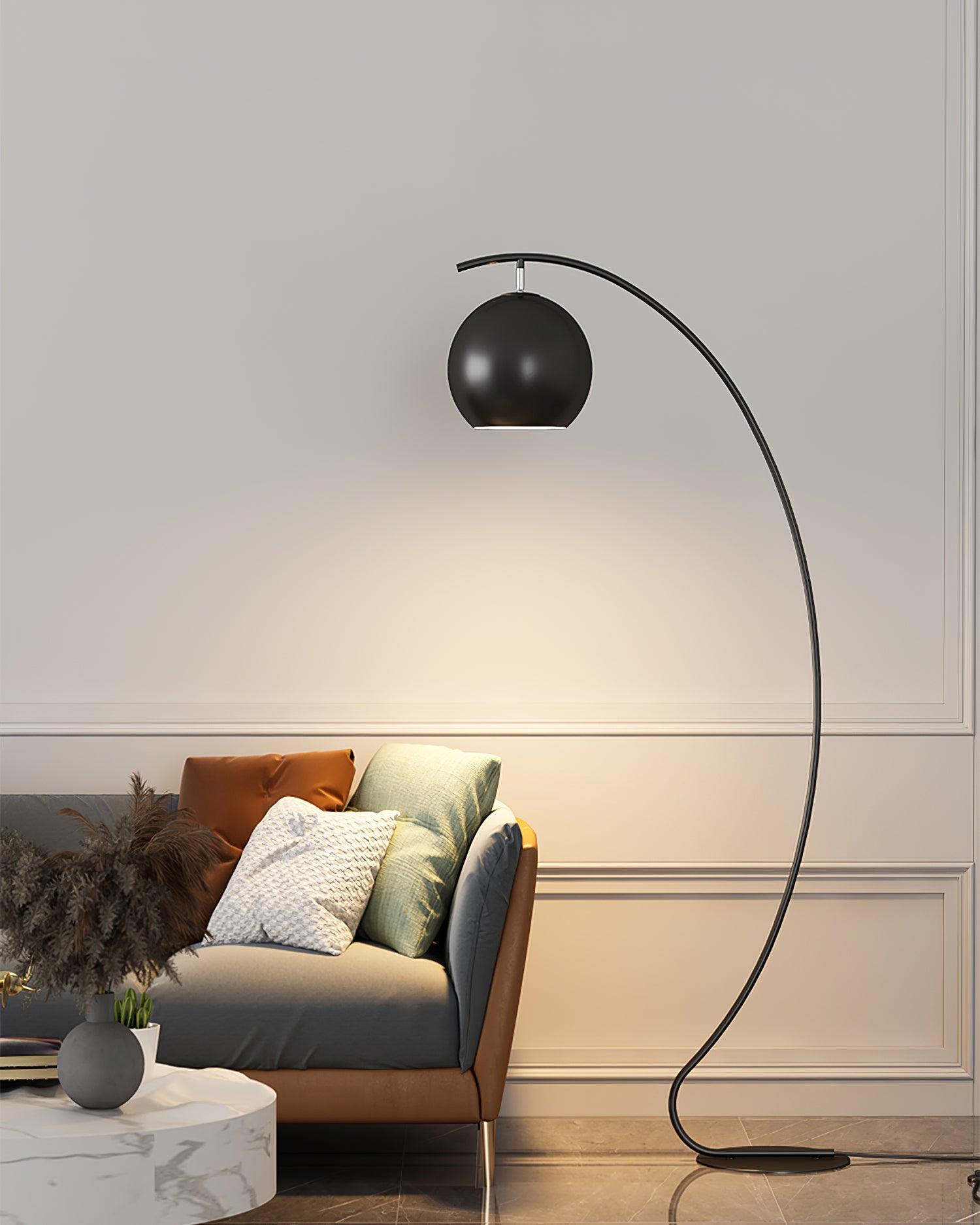 Lámpara de Pie Minimalista Louis Fishing en Negro y Amarillo – Diseño Artístico y Elegante 3