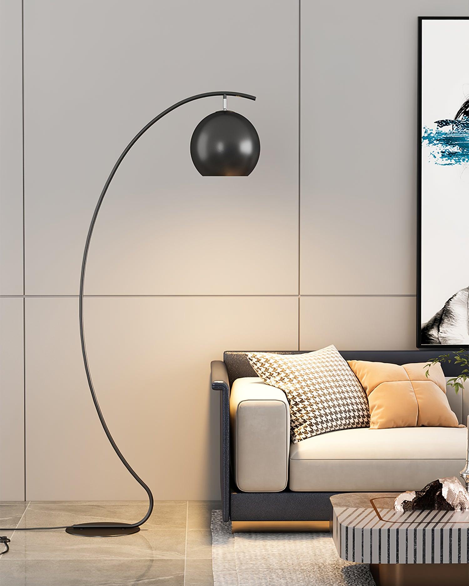 Lámpara de Pie Minimalista Louis Fishing en Negro y Amarillo – Diseño Artístico y Elegante 5