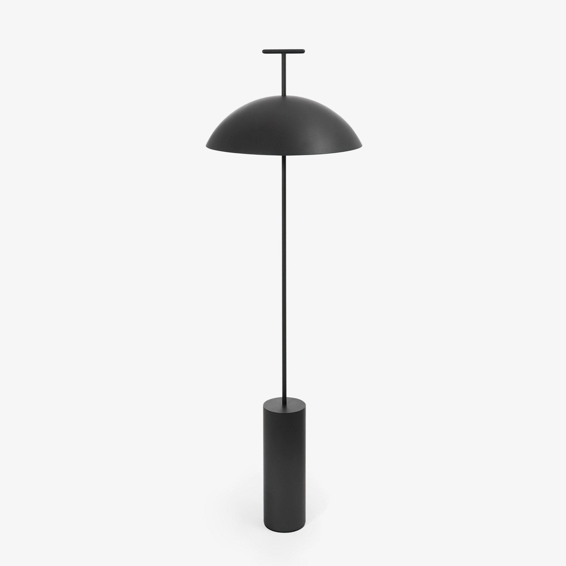Lámpara de Pie Moderna Monolith Dome Negra con Luz LED para Salón y Espacios Contemporáneos 1