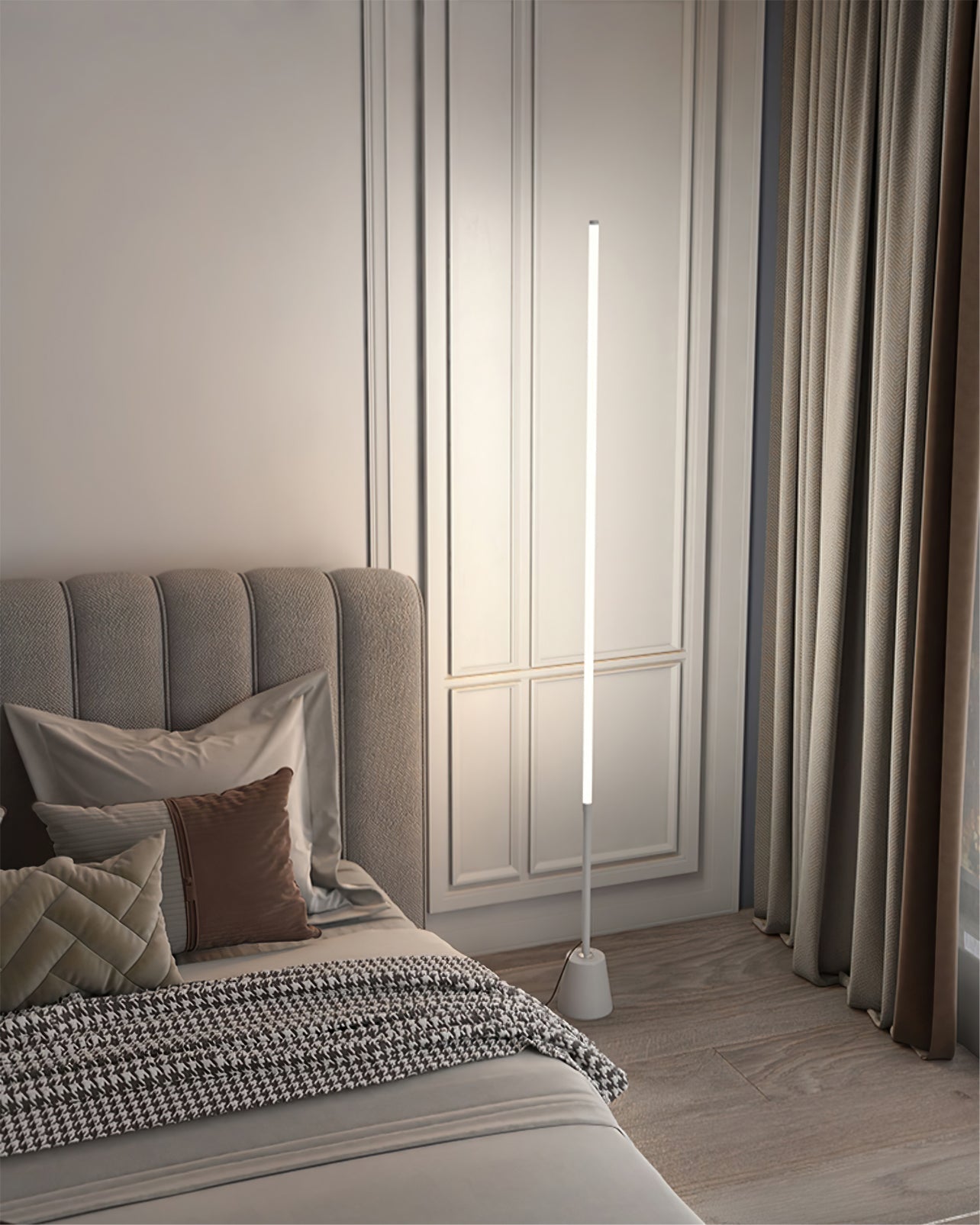 Lámpara de Pie Moderna Negra Dimmable con Control Remoto y Diseño Minimalista para Salón y Hogar 8