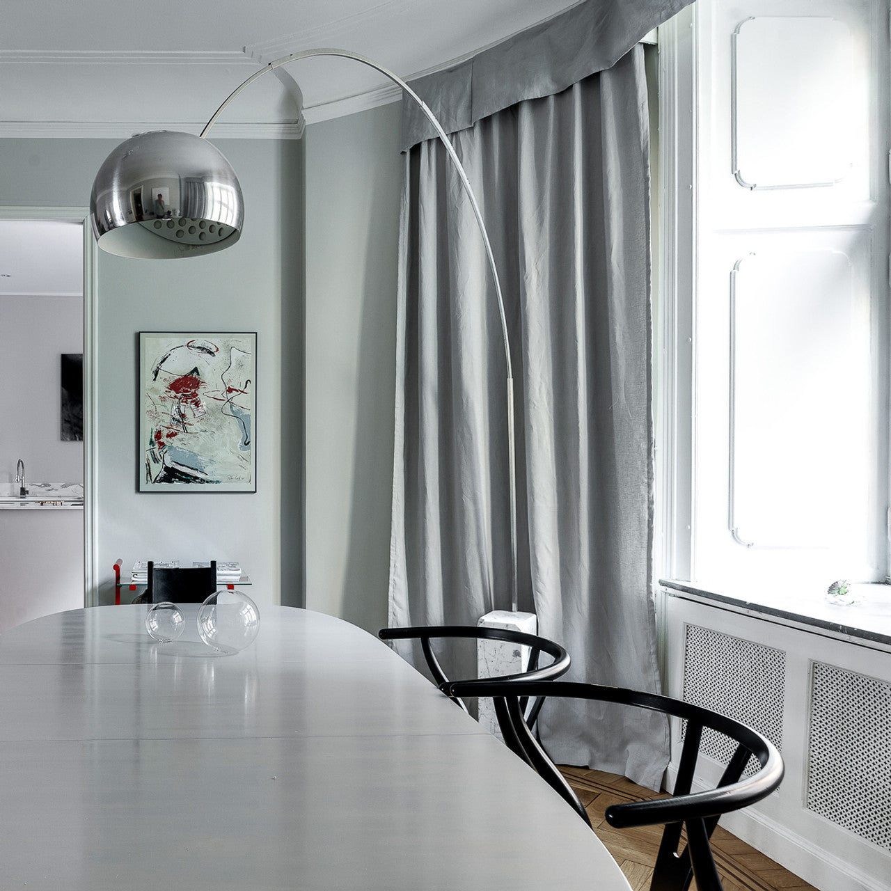 Lámpara de Pie Moderna con Base de Mármol y Acero Inoxidable, Ideal para Salón, Color Negro y Dorado, Varios Tamaños 6