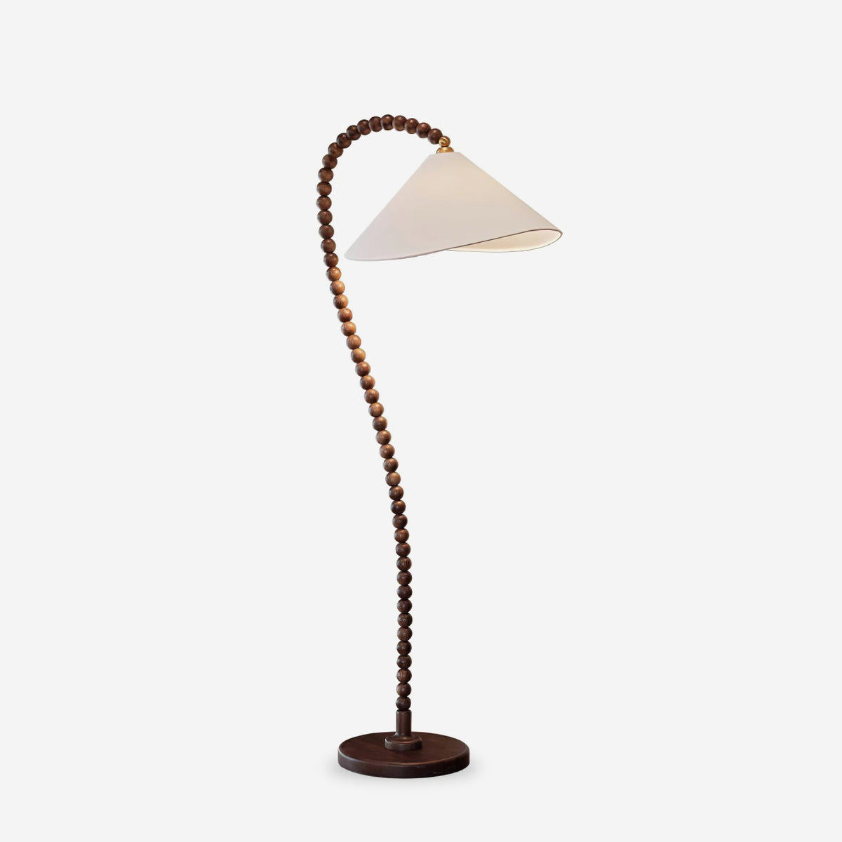 Covra - Lámpara de Pie Moderna de Madera con Pantalla Blanca – Ideal para Salón y Decoración Contemporánea - 170 cm altura