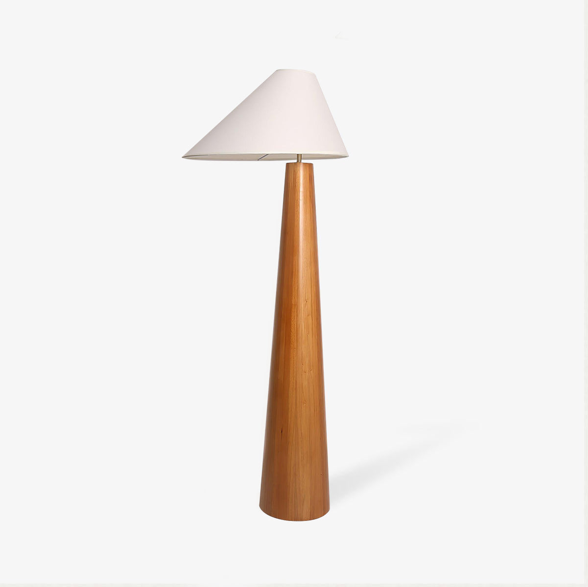 Lámpara de Pie Moderna de Madera con Pantalla de Lino para Salón – Iluminación Elegante y Funcional 1