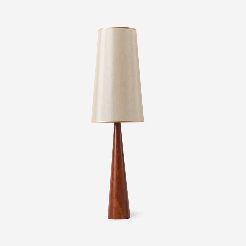 Lámpara de Pie Moderna de Madera con Pantalla de Tela – Diseño Elegante para Salón y Espacios Contemporáneos 1