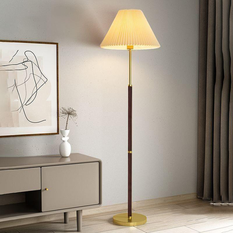 Lámpara de Pie Moderna de Papel de Arroz con Luz Suave para Salón y Dormitorio - 168 cm, Blanco y Marrón, Eficiencia Energética LED 1