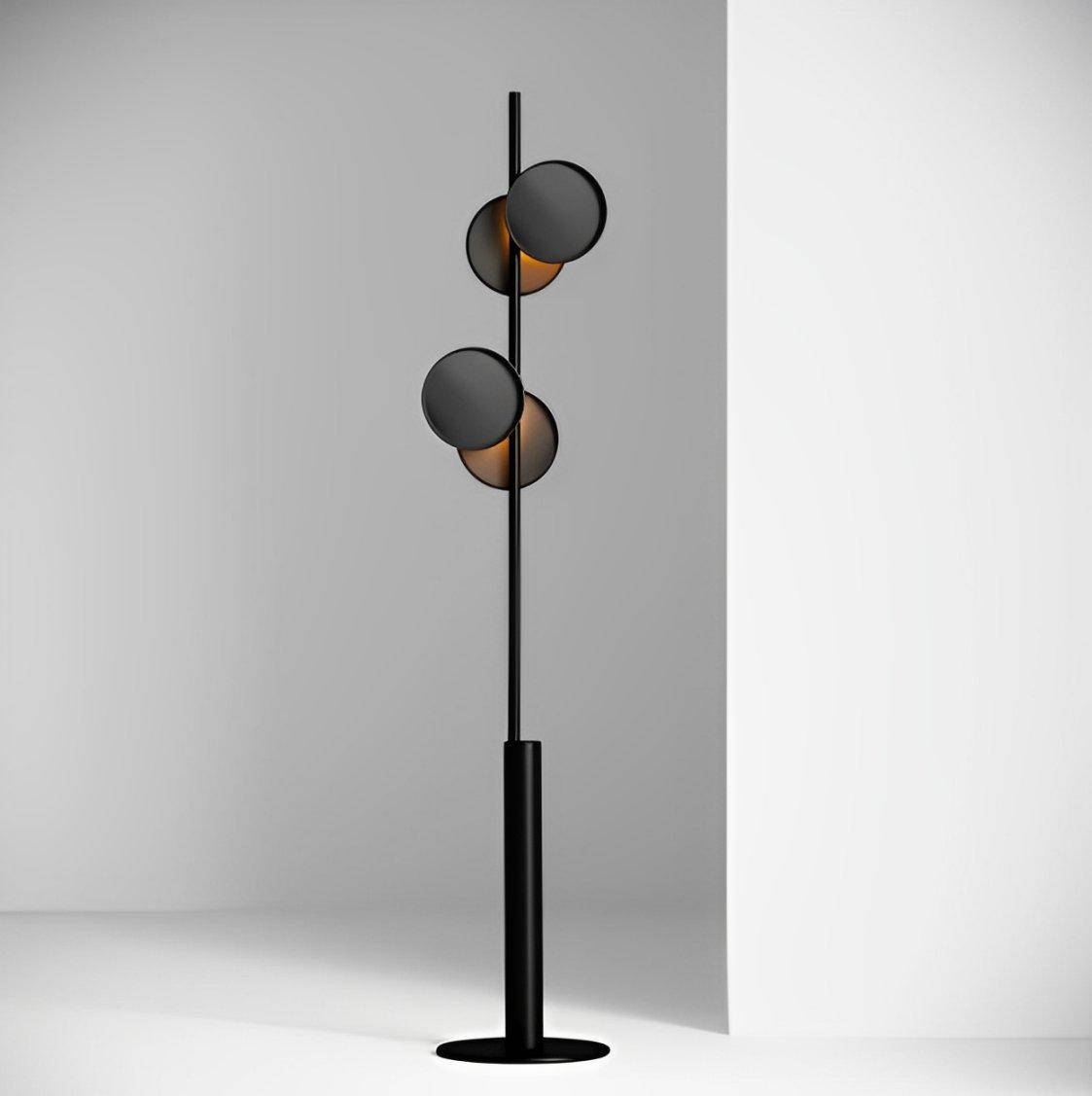 Lámpara de Pie Modular Negra con Dimming Inalámbrico y Diseño Personalizable para Salón 5