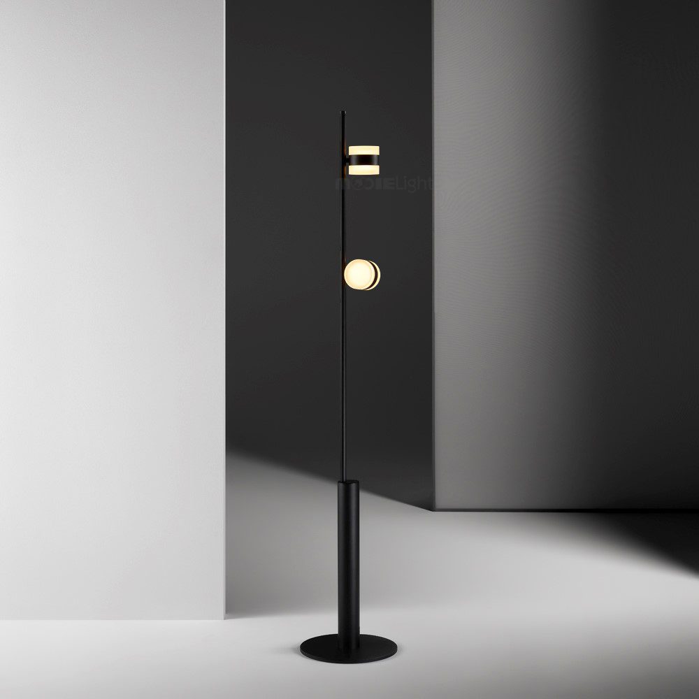 Lámpara de Pie Modular Negra con Dimming Inalámbrico y Diseño Personalizable para Salón 9