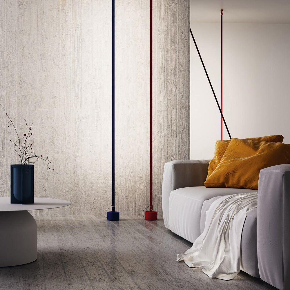 Lámpara de Pie Negra Ajustable con Luz LED – Diseño Moderno para Salón, Altura de 250 a 320 cm 2