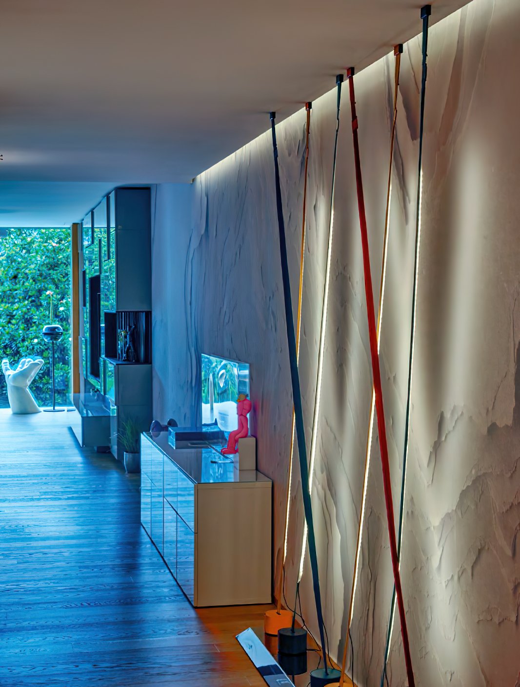 Lámpara de Pie Negra Ajustable con Luz LED – Diseño Moderno para Salón, Altura de 250 a 320 cm 9