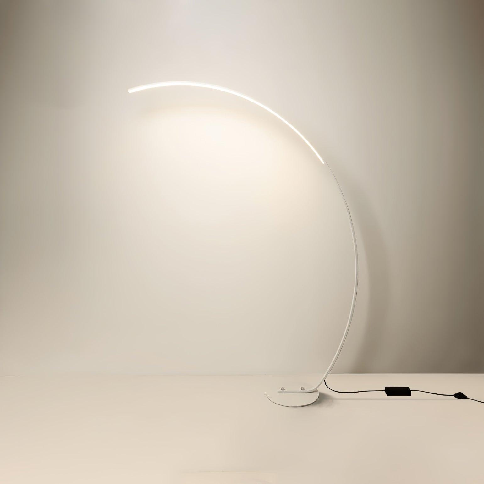 Lámpara de Pie Negra Arco con Luz LED Integrada – Diseño Minimalista para Salón y Espacios Modernos 9