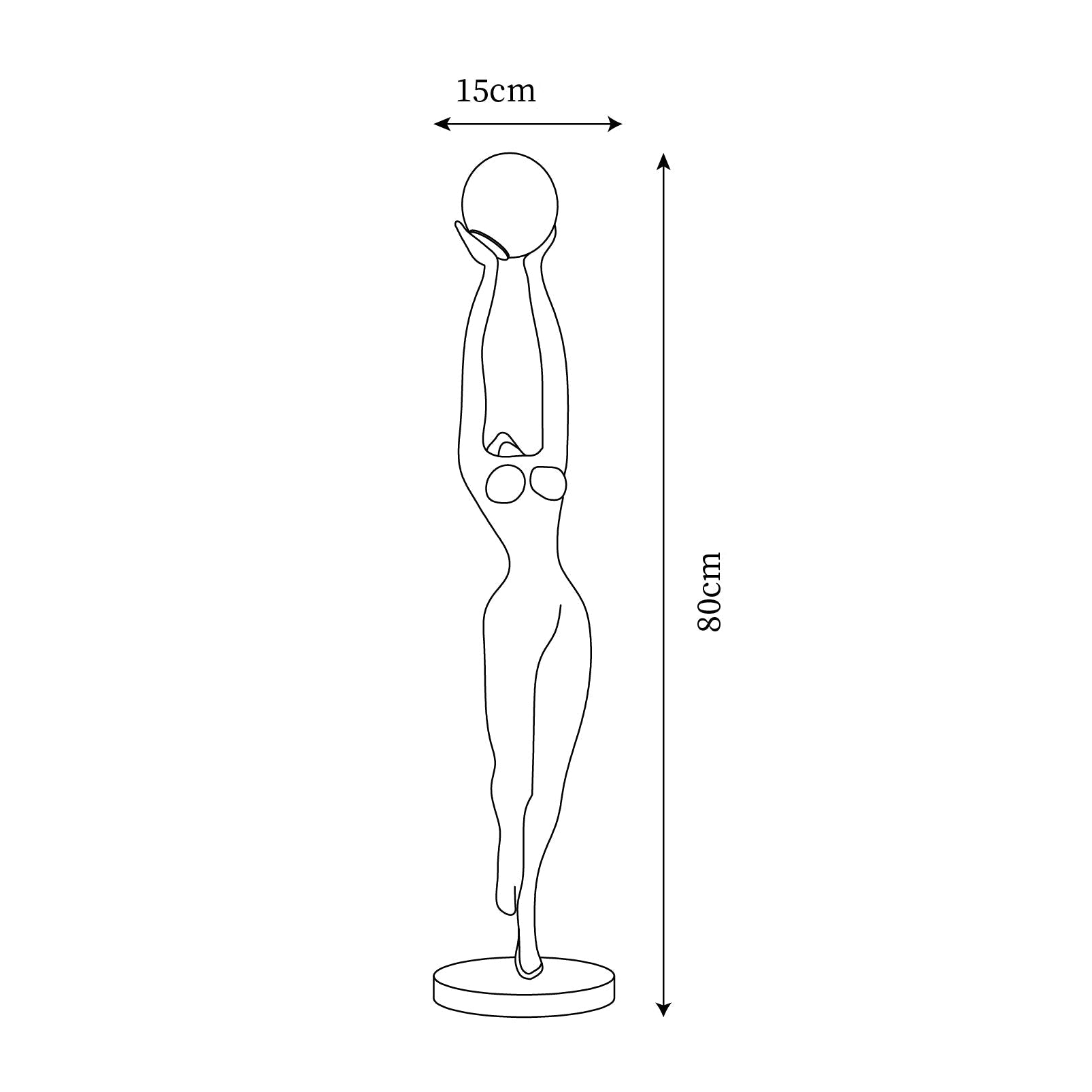 Lámpara de Pie Negra Escultural Moderna de Resina y Vidrio para Salón – Ideal para Iluminación Interior 4