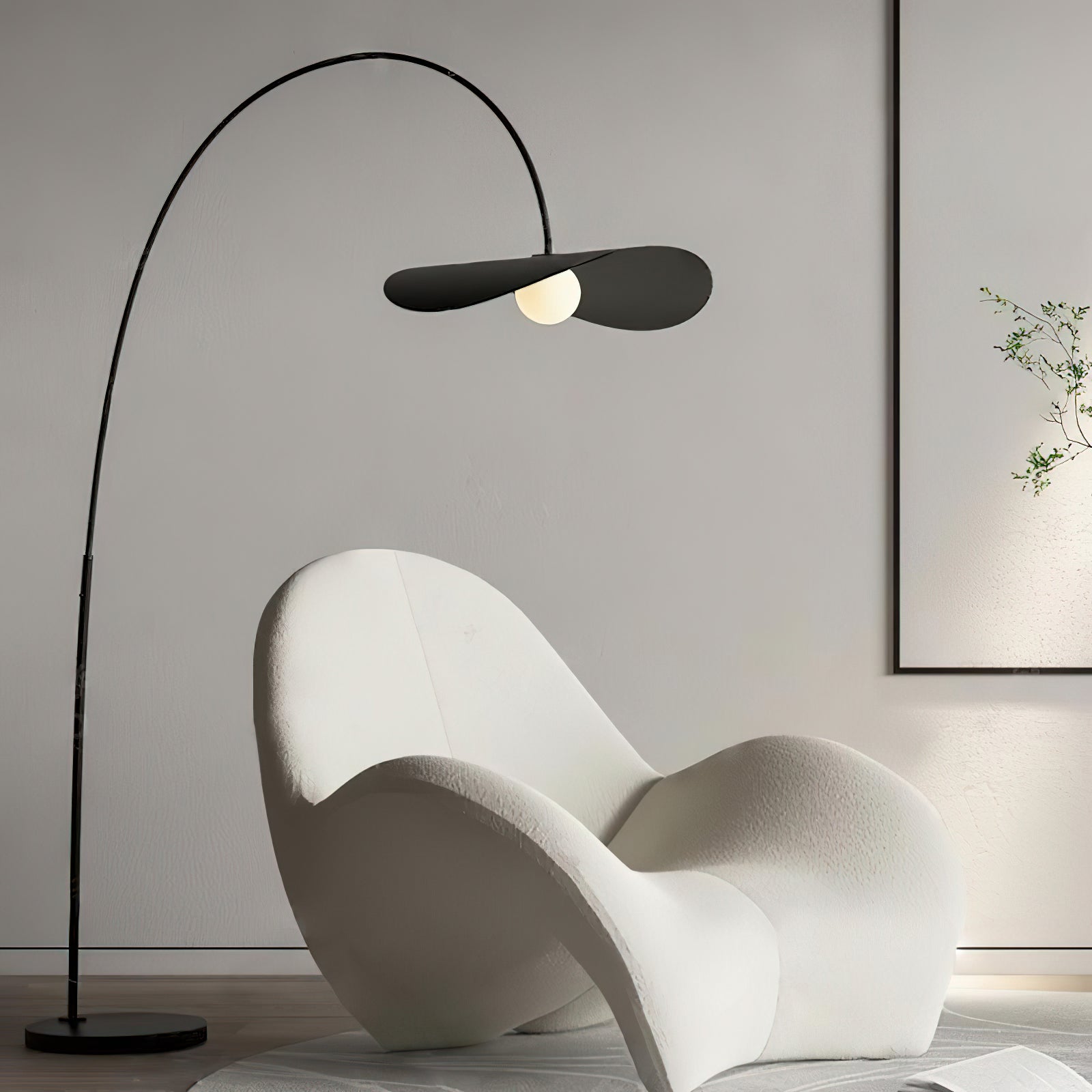 Lámpara de Pie Negra Moderna de Metal 165 cm para Salón y Espacios Contemporáneos - Diseño Minimalista y Funcional 3