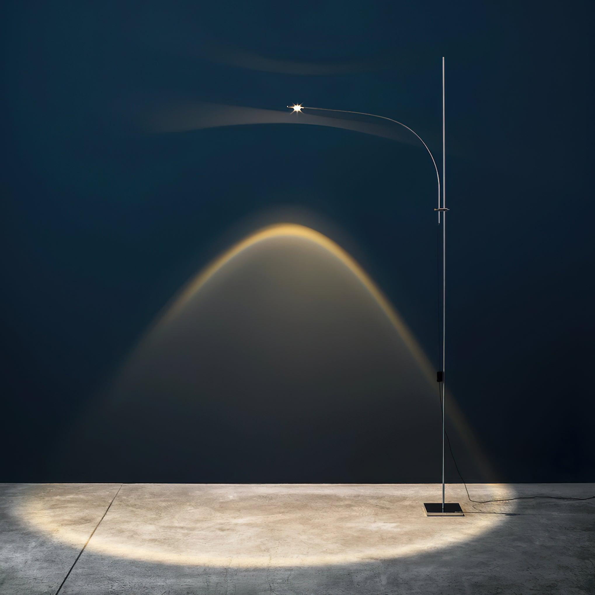 Lámpara de Pie Negra de Metal Elegante con Luz LED Integrada – Diseño Moderno para Salón y Espacios Interiores 3