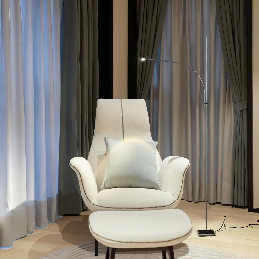 Lámpara de Pie Negra de Metal Elegante con Luz LED Integrada – Diseño Moderno para Salón y Espacios Interiores 5